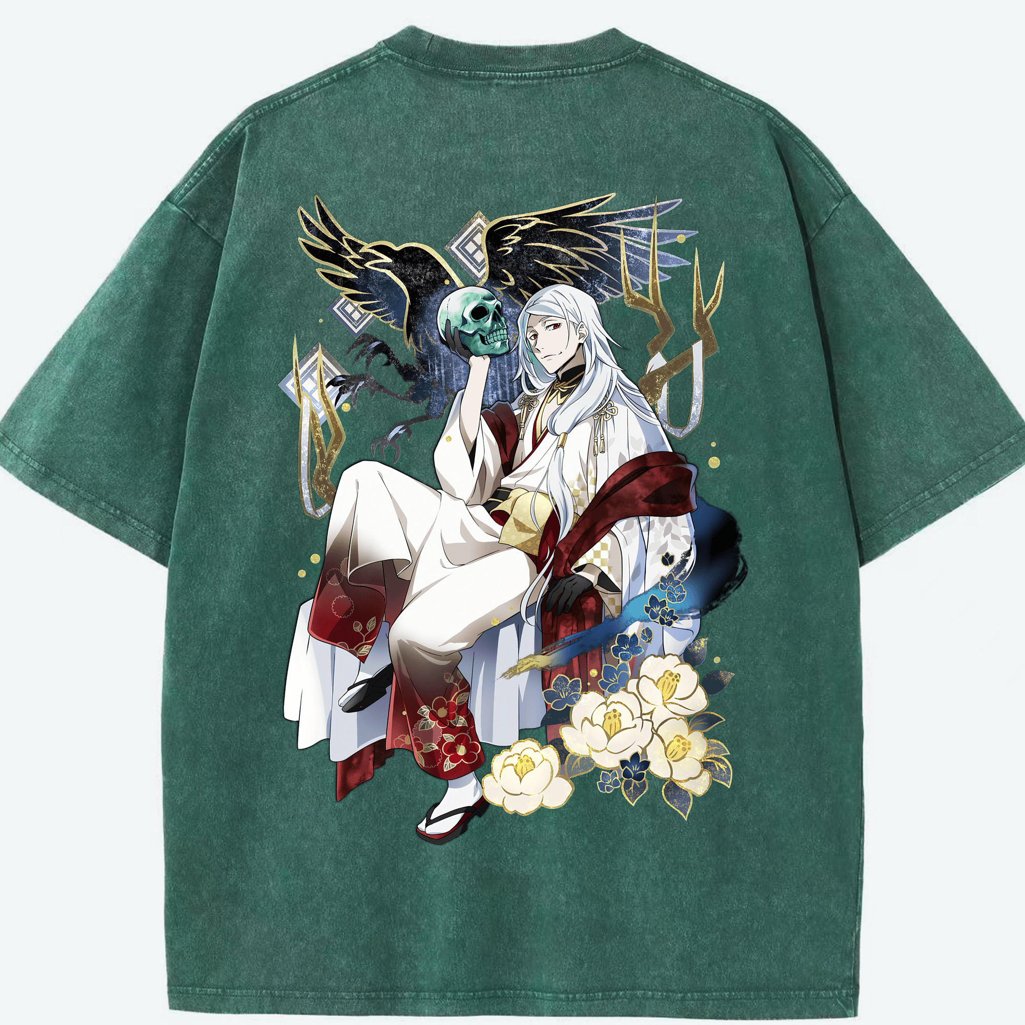（画像用） 文豪ストレイドッグス Bungo Stray Dogs 綿100% ヴィンテージ風 半袖Tシャツ（背面プリント）
